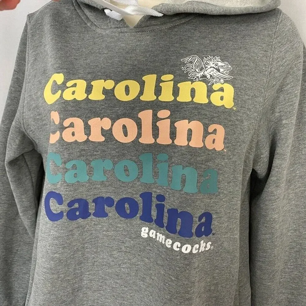 South Carolina Gamecocks Hoodie Sweatshirt Womens Small Champion Retro Gray NCAA